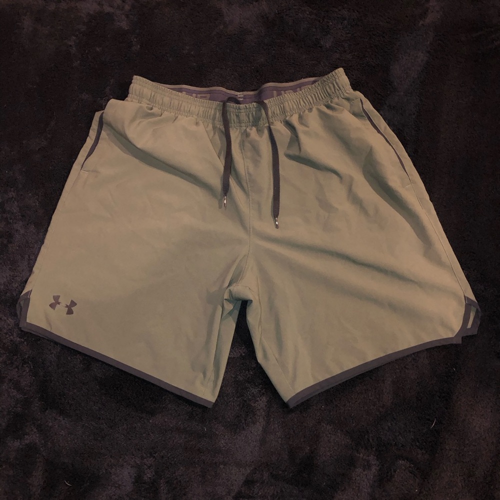 Under Armour Men's Sage Green Performance Athletic Shorts